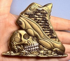 💥Dope Hunter Trap Life Skull Antique Gold Bronze Challenge Coin Serialized #/65
