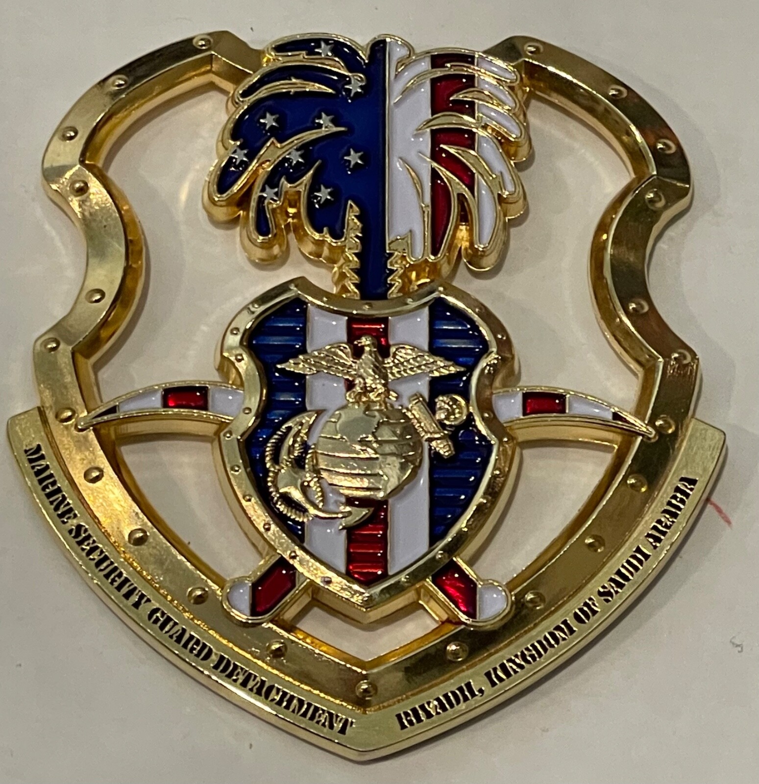MSG-D Marine Security Guard Detachment Riyadh, Saudi Arabia Challenge Coin gallery