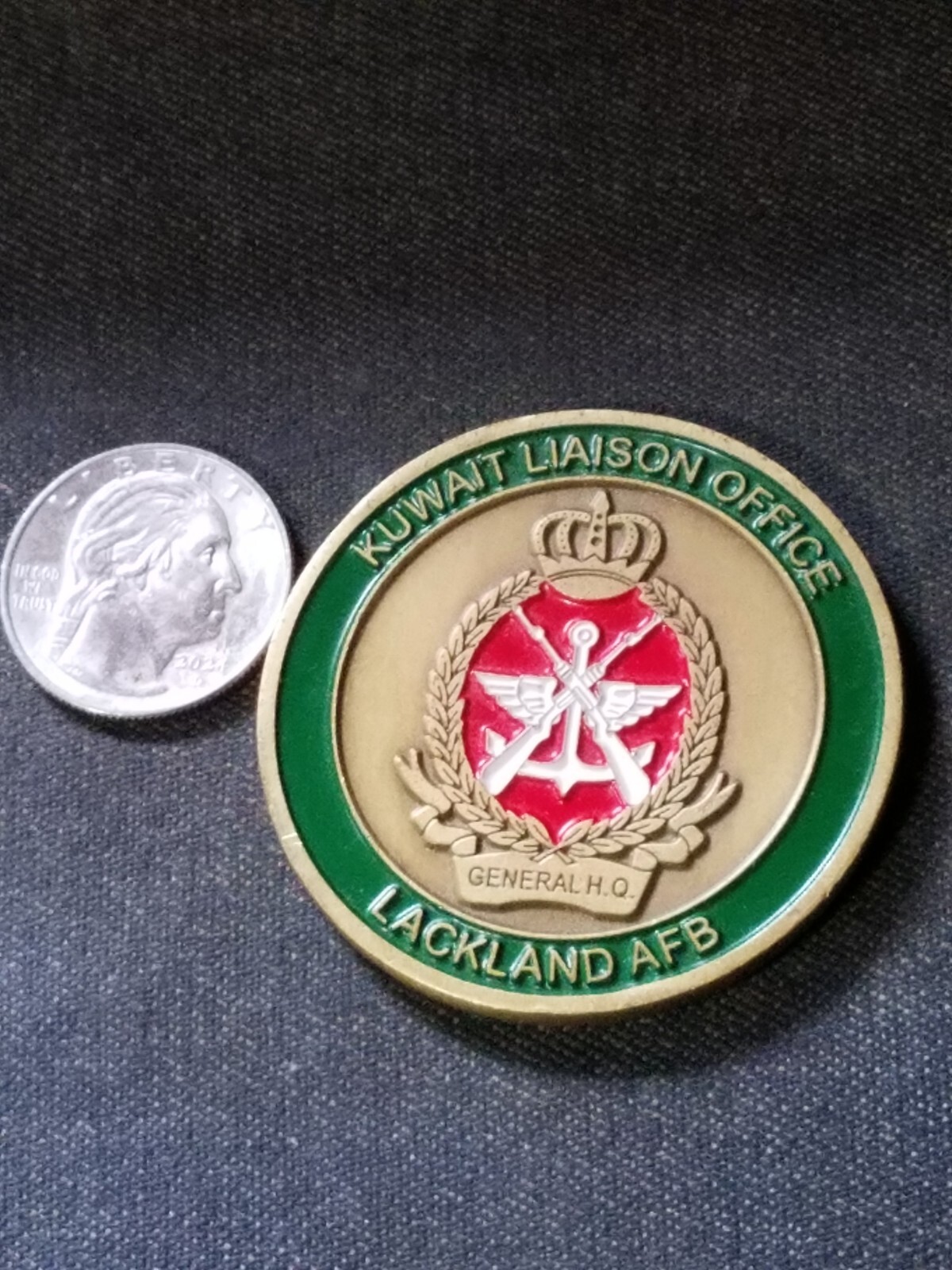Challenge COIN GENERAL HQ Kuwait LIAISON office Lakeland Air Force base gallery